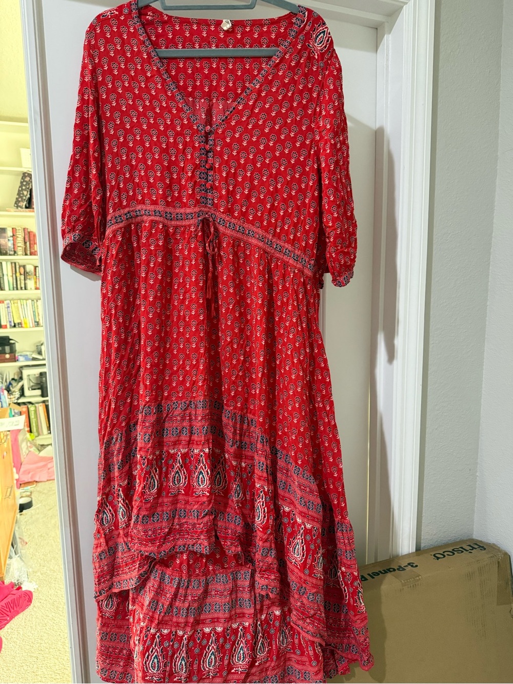 Spell Red gypsiana midi Dress